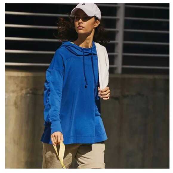 FP MOVEMENT BY FREE PEOPLE Hot Shot Hooded Layer Royal Blue - NWT - Picture 3 of 5